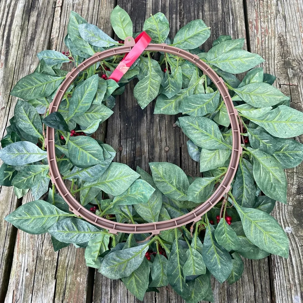 Vintage Christmas Wreath - winter wreath - holiday door wreath